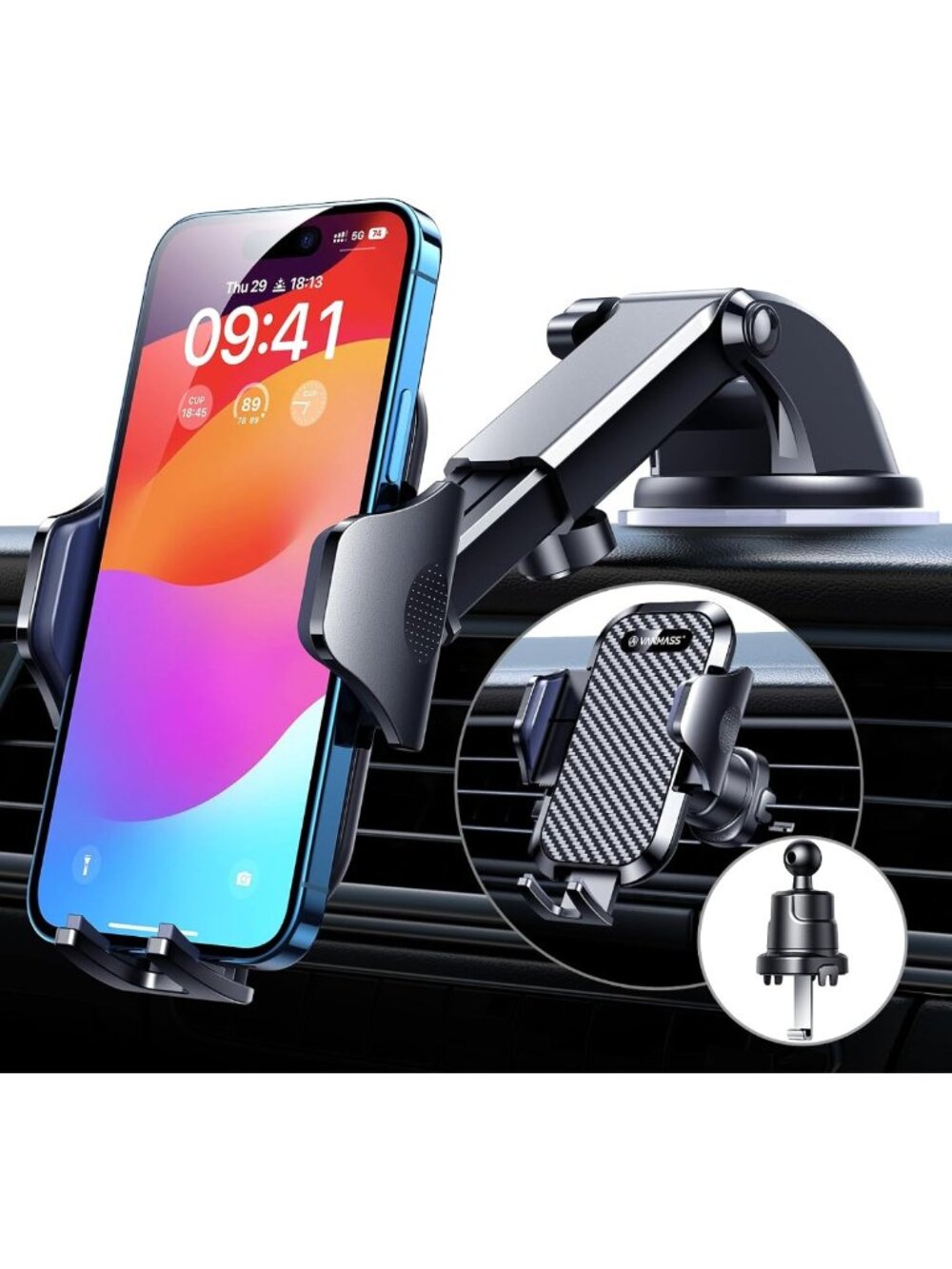 Ultimate Military-Grade Car Phone Holder - Strong Suction & Clip for iPhone 18